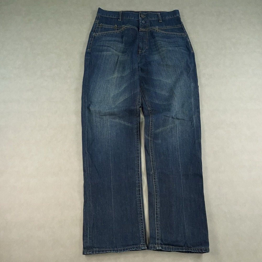 Marithe Francois Girbaud Jeans Mens 34x34 Blue Dark Wash Denim Rap Hip Hop Baggy